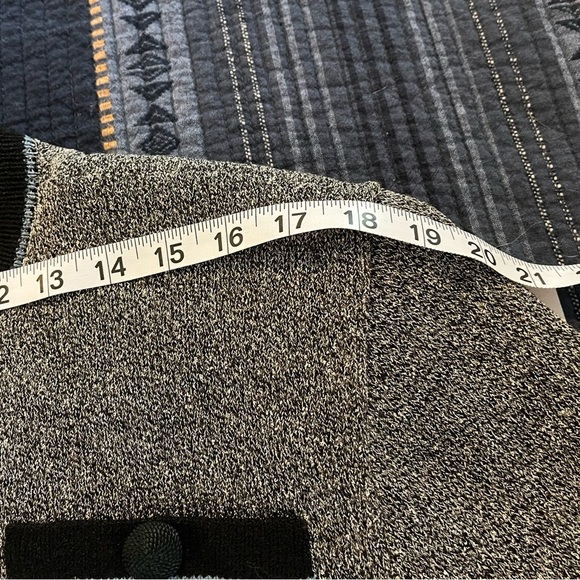 VTG Don Sayres for Wellmore Santana Knit Gray Black Blue Zip Up sweater Size 12 - Picture 13 of 15